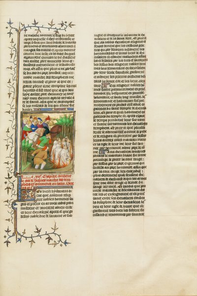 I Cavalieri Templari bruciati alla presenza di Filippo il Bello e dei suoi cortigiani da Boucicaut Master Illuminator